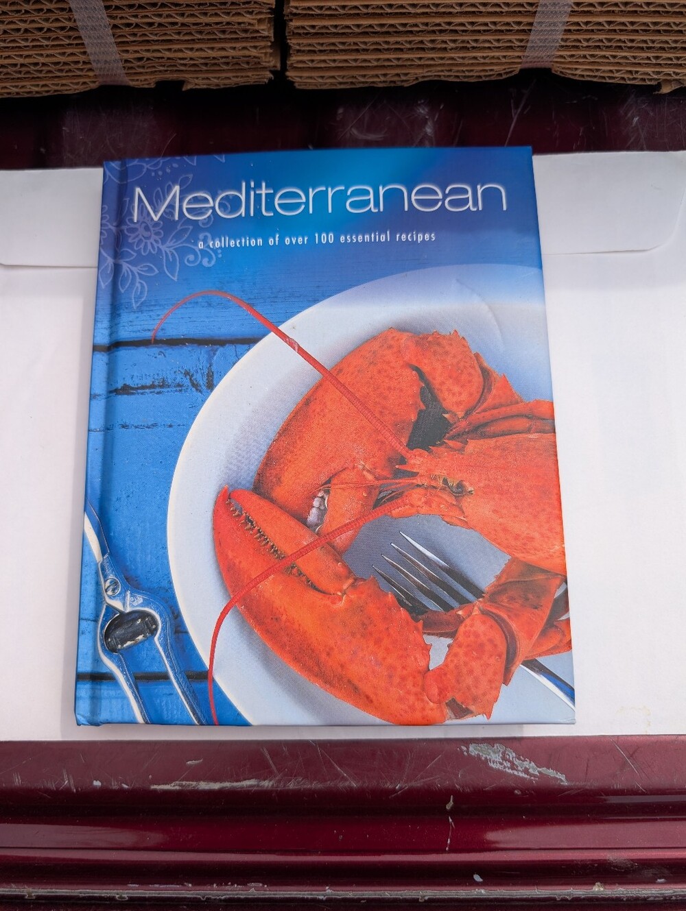 Mediterranean Cookbook - Blue and Red Hardcover